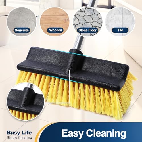 Yocada Deck Brush with 4-Section Extendable Handle Floor Scrub Brush - Image 3