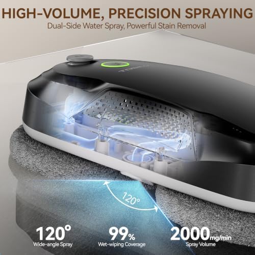 Tosima W5 Window Cleaning Robot, 6400Pa Max Adaptive Suction, Smart Window Cleaner with Triple Safety System, Intelligent Navigation, Remote Control, for All Smooth Surfaces, Black - Image 4