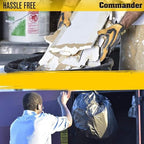 Commander 55 Gallon 3 MIL (eq) Heavy Duty Contractor Bags with Flap Ties - 36" x 56" with flaps - Pack of 10 - For Contractor, Industrial, & Outdoor - Image 5