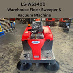 Liberty LS-WS1400 Industrial Floor Sweeper – Ride-On Electric Floor Sweeper with Ride On Vacuum Cleaner System & Superior Dust Filtration – 120L Capacity Commercial Floors Cleaner – Red - Image 3