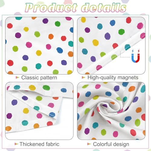 6Pcs Classroom Fluorescent Magnetic Light Covers,2x4 FT Colorful Polka Dot - Image 3