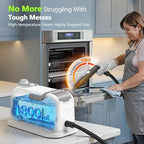 Handheld Steam Cleaner, 3S Instant Heat, 1350W High-Pressure Steamer, Multi-Surface Cleaner for Grout, Tile, Bathroom, Kitchen & Car, Chemical-Free, Continuous Refill - Image 6