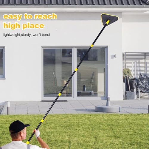 Newly Upgraded Wall Mop with 82 Inches Long Handle, 180° Folding Wall Cleaner Triangle Mop with Squeegee, 3-in-1 Ceiling Cleaning Tool with 6 Replacement Pads for Wall, Baseboards, Ceiling, Floor - Image 5