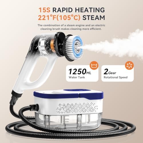 Steam Cleaner, Electric Spin Scrubber Portable Steamer for Cleaning - Image 5