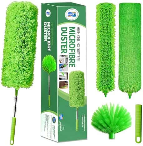 dusters for Cleaning extendable Long Handle，Webster Cobweb Duster with Extension Pole，Spider Web Remover Brush with Pole，Outdoor Web Cleaner Outside for use on Ceilings, cabinets, Walls, Light by Home