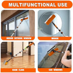 SISUPASSIE 30FT Reach 2-in-1 Window Squeegee, Professional Window Washing Kit with 5-24FT Extension Pole for Home, Indoor Outdoor Squeegee with Rotatable Head for High Windows - Image 3