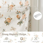 StangH Oak Yellow Cordless Linen Floral Roman Shades, W32 x L64, 1 Panel - Image 4