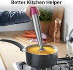 Turelar Immersion Blender Handheld Corded Hand Blenders Set 1100W, Trigger Variable Speed 5 in 1 Stick Emulsifier with Chopper, Whisk and Frother for Soup, Baby Food and Smoothies, Rose Red - Image 4
