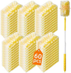 60 Count 360° Heavy Duty Duster Refills Compatible with Swiffer,Large Size-Extra Thick Disposable Electrostatic Feather Duster Refill with 1 Retractable Handle(35-inch Length Fully expanded) by Senowi