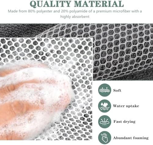 SINLAND Dish Cloth for Washing Dishes Kitchen Washcloth Cleaning Cloth - Image 3