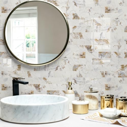 STICKGOO 10-Sheets Peel and Stick Backsplash, Glossy Pandora - Image 7