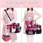 Large Cleaning Caddy Bag With Detachable Divider,Caddy Organizer With Handle,Cleaning Supply Storage With Adjustable Shoulder Strap & Waist Belt For Cleaners,Cleaning Housekeepers - Image 4