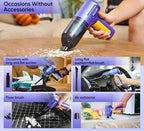 Car Vacuum Portable Cordless 3 in 1 Handheld Car Vacuum 15000PA High Power with Brushless Motor,5200mAh withType-C Charing Small Vacuum Cleaner Portable Cordless,SW101Blue Yellow - Image 6