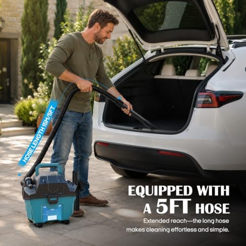 3-in-1 Cordless Shop Vac for Makita 18V Battery, 2Gal Wet Dry Vacuum - Image 4