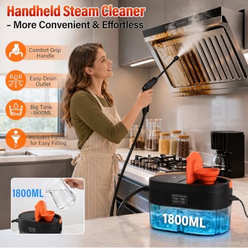 Steam Cleaner for Home, Handheld Steam Cleaner with 1800ml Large Tank - Image 3