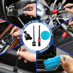 Qydipclin 10pcs Windshield Cleaner Tool, Car Window Cleaning Wash Kit with 4 Reusable Microfiber Pads 1 Spray Bottle and Extendable Handle Auto Glass Wiper Kit, Multicolor - Image 6