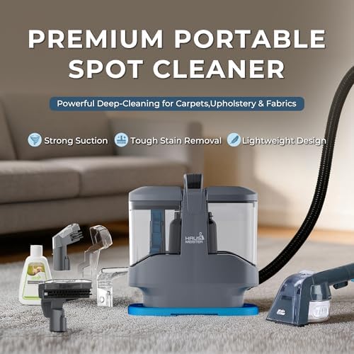 Hausmeister Hydroflex Pro Portable Carpet Cleaner and Pet Stain Remover, Upholstery Spot Cleaner Machine for Couch, Car Interior, Deep Cleaning Vacuum (Machine + 1 Solution & multi attachments) - Image 2