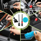 Qydipclin 10pcs Windshield Cleaner Tool, Car Window Cleaning Wash Kit with 4 Reusable Microfiber Pads 1 Spray Bottle and Extendable Handle Auto Glass Wiper Kit, Green - Image 4
