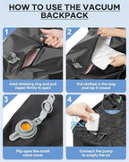 coofay Vacuum Backpack Travel with Pump Vacpack Travel Backpack with Vacuum System Mochila de Viaje Compresion al Vacio Easyvacpack Airbag Backpacks for Traveling Carry on Luggage - Image 4