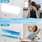 8 Pcs Fluorescent Light Covers with 80 Magnets Decorative for Classroom Ceiling Lights 4 x 2 Feet Magnetic Light Covers Filter Easy Install for Office Hospitals & Home Drop Ceiling Supplies (Sea) - Image 3