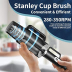 5 in 1 Electric Bottle Brush Cleaner Compatible Stanley Bottle Brush Straw Cleaner Multifunction Rechargeable IPX6 Waterproof Extra Long Design for Stanley Cup, Sports Bottle and More (Black) - Image 3