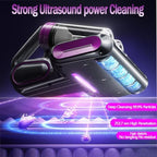Mattress Vacuum Cleaner, 18Kpa Bed Vacuum Cleaner with 253.7nm UV-C Light & Heating & Ultrasonic Quintuple Tech & 80000 RPM/Min Brushroll Rotation, Widened Suction Port, 500W, Cordless (Purple) - Image 2