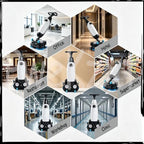 17" Commercial Floor Scrubber, 17" Floor Machine,43cm Dual-Brush Walk-Behind Machine Portable Commercial Floor Scrubber,Rotary Double Brushes, for Home, Office & Bathroom White - Image 7