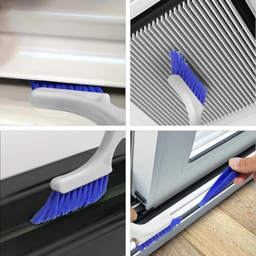 Asltw Swan Neck Cleaning Brush Set, 3 Angled Handle Scrub Brushes + 1 Crevice Brush for Window Tracks, Grout, Corners and Tight Spaces, Firm Bristles for Deep Cleaning in Kitchen and Bathroom - Image 7
