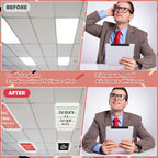 8Pcs Classroom Fluorescent Magnetic Light Covers,2x4 FT Pastel Confetti - Image 5