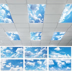 6 Pcs Fluorescent Light Covers with 60 Magnets Decorative for Classroom Ceiling Lights 4 x 2 Feet Magnetic Light Cover Filter Easy Install for Office Hospital Home Ceiling Supplies (Blue Sky Cloud) by Wiooffen