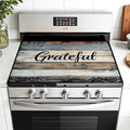 Multi-Design Stove Top Cover for Glass/Electric Stoves - 3-in-1 Heat-Resistant Protector Mat, Non-Slip Drying Rack 28"x20" (Grateful, 28" L x 20" W) by AOHMPT