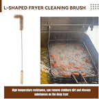 3 Pcs Fryer Cleaning Tools Including L Shaped Brass Bristles Fryer Deep Cleaning Brush, Fryer Deep Cleanout Rod, Long Handle Fryer Basket Brush for Restaurant Air Fryer Cleaning - Image 3