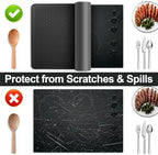 Stove Top Cover for Electric Stove- Range Covers for Electric Stove,Silicone XXL Dish Drying Mat, Glass Cooktop Covers, Flat RV Range top Mats (Black, 36"x21") - Image 6
