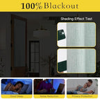 NICETOWN 100% Blackout French Door Curtain with Tie Up Linen Curtains - Image 4