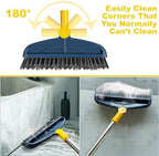 Long Handle Grout Cleaning Brush with for Tile Floors, Tapered Bristles Grouting Line Brush, 2 in 1 Scrub with Scraper - Image 4