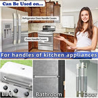 MRKG Refrigerator Door Handle Covers, Keep Your Kitchen Appliance Clean from Smudges, Drips, Food Stains, Oil, Washable Without Fading or Cracking (Gray, 2pcs) - Image 4