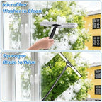 Tiiyee 2 in 1 Window Squeegee, Shower Squeegee for Glass Doors Floor Wiper - Image 2