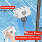 Window Cleaner Extended Pole Magnetic Double Sided Glass Wipe Professional with Telescopic Pole Home Window Cleaning Brush Window Cleaning Tools Outdoor Cleaning - Image 2