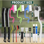 14 Pcs Crevice Cleaning Brush Set – Hard Bristle Cleaning Tools for Grout, Tile Floors, Gaps & Narrow Spaces – Multi-Purpose Grout Scrub Brush for Cleaning Bathroom, Shower, Window Tracks, Kitchen - Image 2