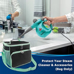 Carry Bag for Bissell SteamShot Steam 39N7V/39N7A Cleaner, Handheld Steam Cleaner attachments, Adjustable Compartments Large Storage Bag for bissell steamshot accessories, Bag Only (Black & Green) - Image 6