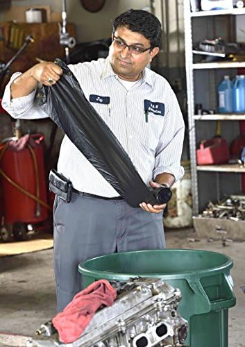 Aluf Plastics 45 Gal Black Coreless Roll Trash Bags, E-Z Tie (Pack of 100) - Image 3