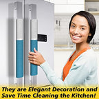 Refrigerator Door Handle Covers, 5pcs, Kitchen Appliance Decor, Fridge Microwave Dishwasher Cloth Door Handle Covers, Keep Kitchen Appliance Clean from Smudges, Drips, Food Stains, Oil (Blue) - Image 3