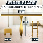 Stainless Steel Shower Squeegee, Glass, Silicone, 14 Inch (Gold) - Image 2