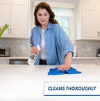 Unger 12” x 12” All-Purpose Microfiber Cloths, 4 Pack, Wet and Dry Cleaning Towels for Kitchen, Furniture, Appliances, Electronics and Glass, Reusable with Less Lint and Streak-Free Results - Image 2