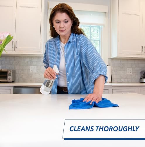 Unger 12” x 12” All-Purpose Microfiber Cloths, 4 Pack, Wet and Dry Cleaning Towels for Kitchen, Furniture, Appliances, Electronics and Glass, Reusable with Less Lint and Streak-Free Results - Image 2
