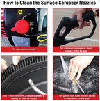 Simpson Cleaning 80165 Universal 15" Steel Pressure Washer Surface Cleaner for Cold Water Machines, 1/4" Quick Connection, Recommended Min 2200 PSI up to Max of 3700 PSI, Black - Image 4