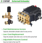 Canpump CF 3434 S: 3400 psi @ 3.4 US gpm, 24 mm Shaft Pressure Washer Pump - Image 5