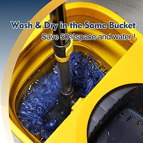 Yocada Commercial Mop Bucket with Wringer Portable Collapsible - Image 4