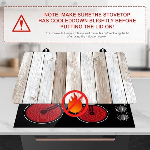 Stove Top Cover Retro Flower Gas Stove Top Cover for Home Decoration Kitchen Pad Non-Stick Washable Cooktop Covers Countertop Protector Keep Stove Clean 28"x20" (Texture-3) - Image 3