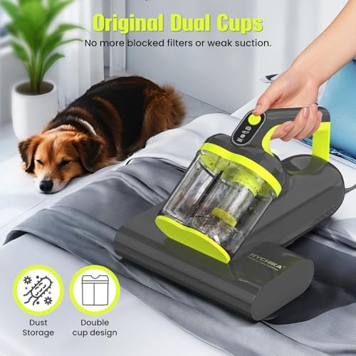 Mattress Vacuum Cleaner UV for Pet Hair,16kPa Power Suction UV Bed Vacuum Cleaner,140°F Heated Function,Ultrasonic High Tapping,HEPA Filter,Bed Vacuum for Sofa, Couch, Crib(Corded,4.5Amp) - Image 6